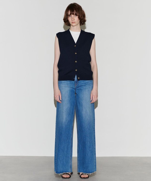 NAVE 【Nave 　洗える】ルピナス コットンニットベスト ネイビー系