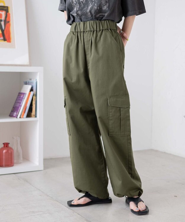 WEGO イージーワイドカーゴパンツ カーキ