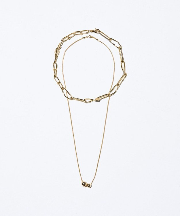 GRACE CONTINENTAL デザインチェーンネックレス ゴールド