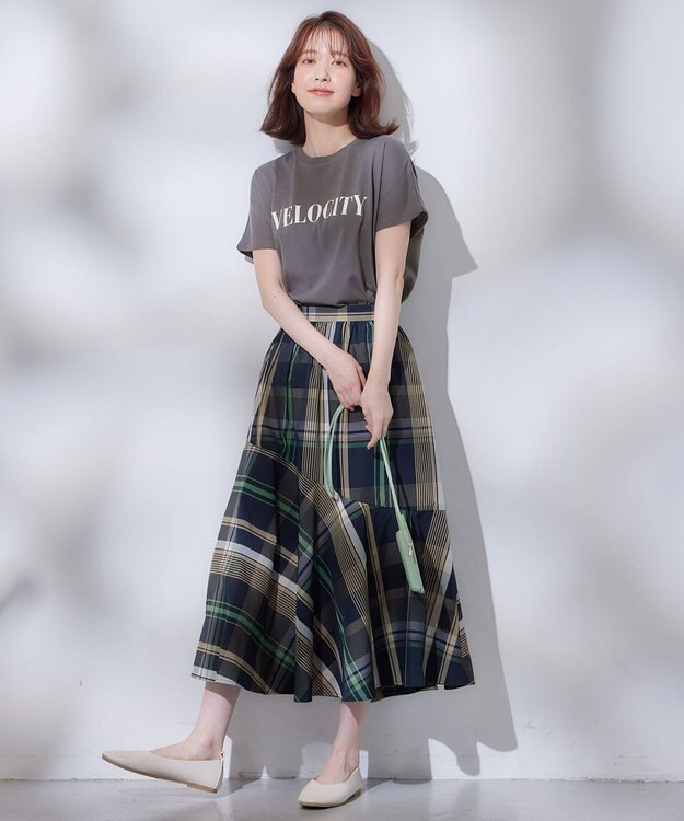 ANY ドルマンスリーブロゴTシャツ チャコール