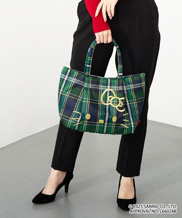 ROOTOTE 8463【サンリオ】IP.デリ.チェック.ハローキティ-A 01：グリーン