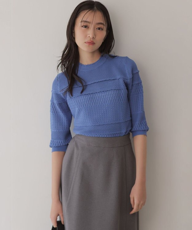 組曲 プティスカラレーシー ニット ブルー系