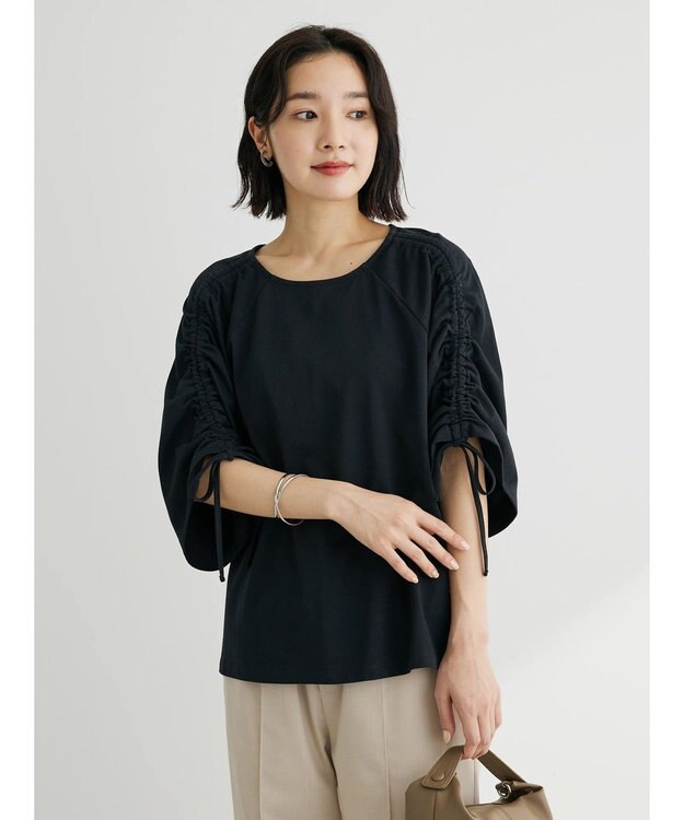 Green Parks 袖ドロストプルオーバー Black