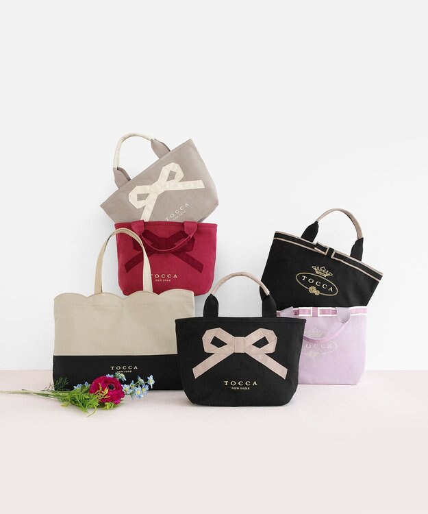 TOCCA 【選べる2種類のデザイン！】MEMORIES OF TOCCA CANVAS TOTE トートバッグ ブラック系5