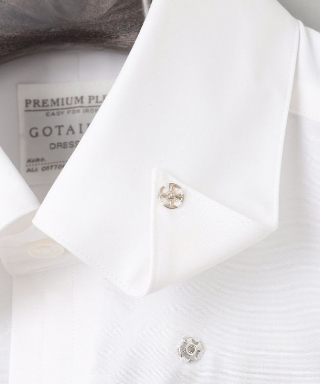 GOTAIRIKU 【形態安定】PREMIUMPLEATS_スナップダウン 通年ドレスシャツ(26年モデル) ホワイト系