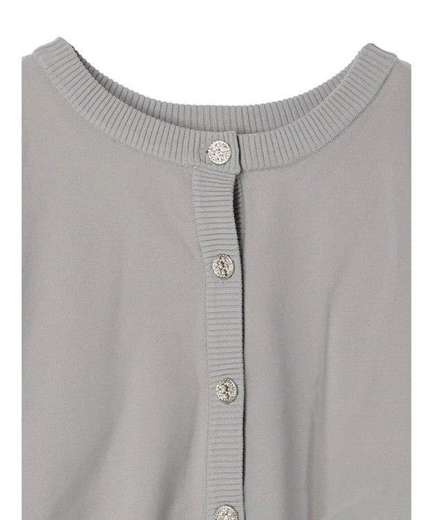 Green Parks ・ＥＬＥＮＣＡＲＥ　ＤＵＥ　２ｗａｙチュールレイヤーカーデ Gray