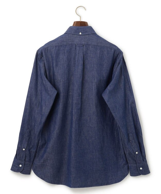 J.PRESS MEN デニムルックツイル ボタンダウンシャツ ブルー系