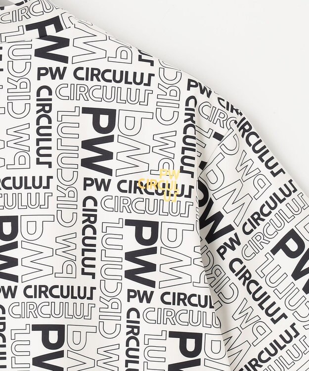 PW CIRCULUS 【UVカット / 吸水速乾 / 伸縮性抜群】【MEN】ＰＷロゴ＆チェックモックT ホワイト系5