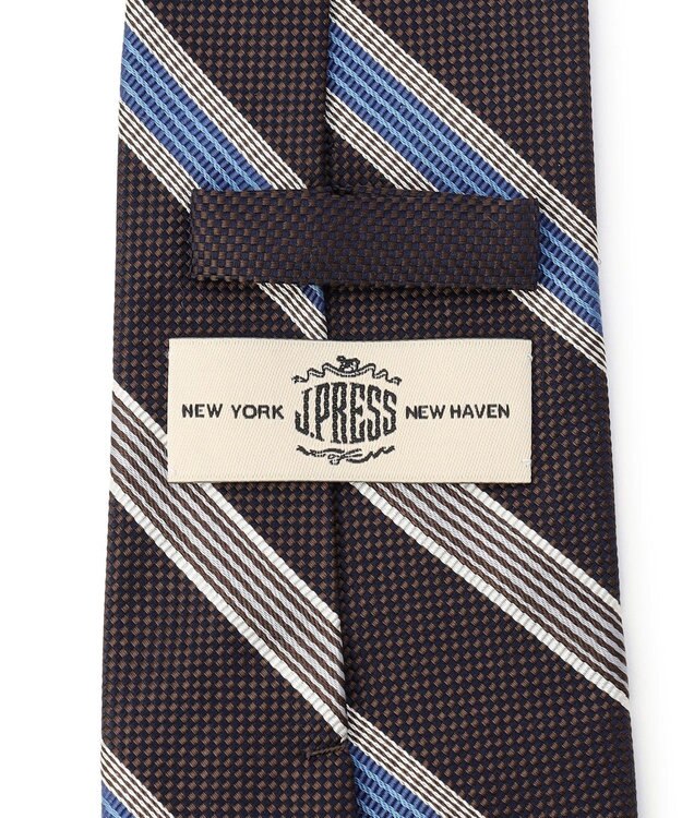 J.PRESS MEN 【STRUCTURE MIX COLLECTION】レジメンタル ネクタイ ダークブラウン系1