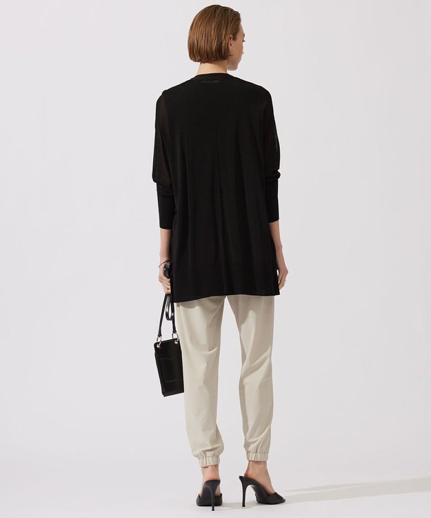 ICB 【洗える】 ドライシンセティックハイゲージ カーディガン ブラック系