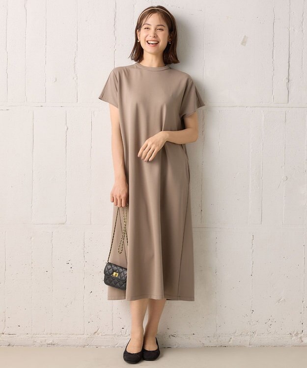 組曲 【WEB限定】バックギャザーＴワンピース ブラウン系