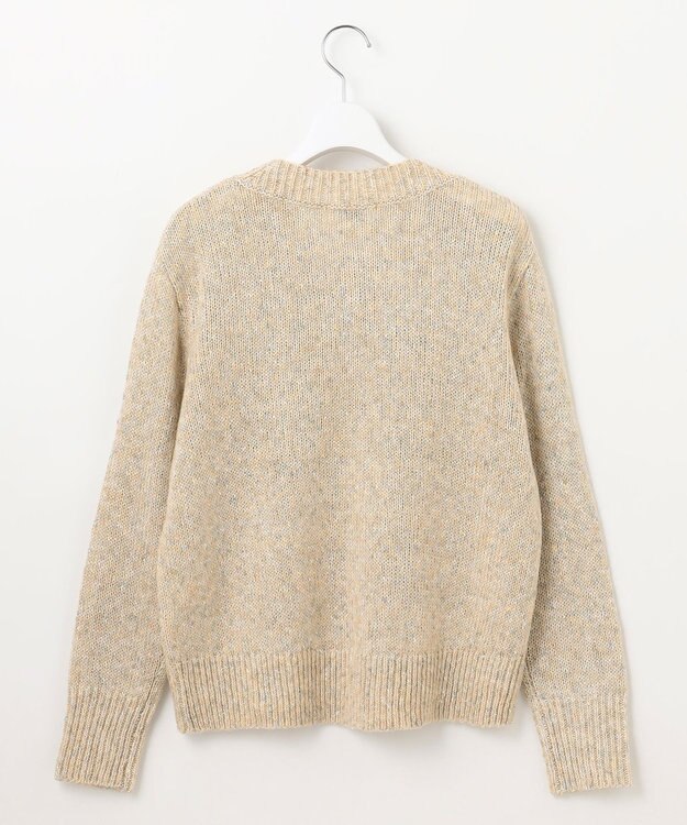 J.PRESS LADIES 【洗える】WARMY LUREX Vネック ニット ベージュ系