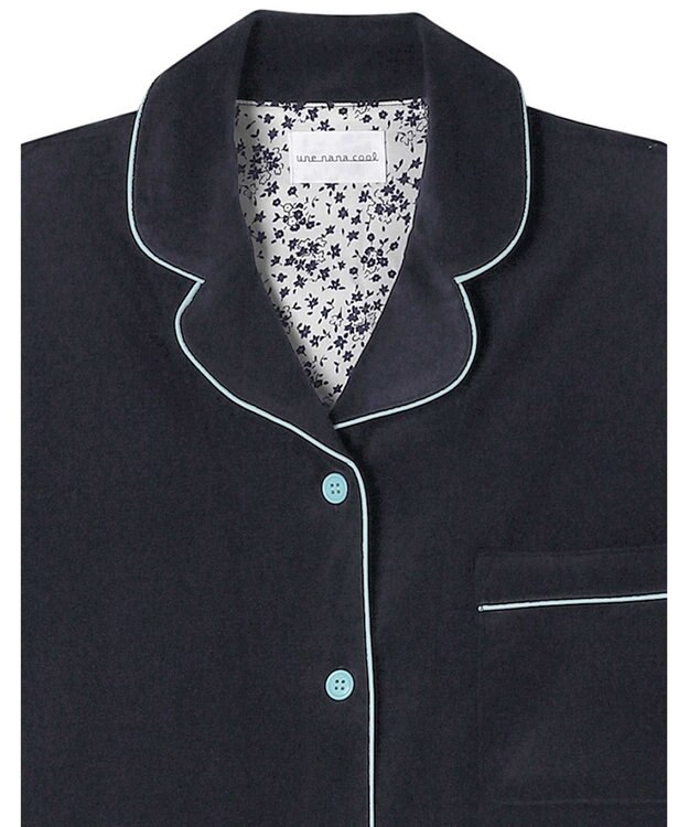 une nana cool なめらかパイルパジャマ MADE WITH LIBERTY FABRIC ネイビー