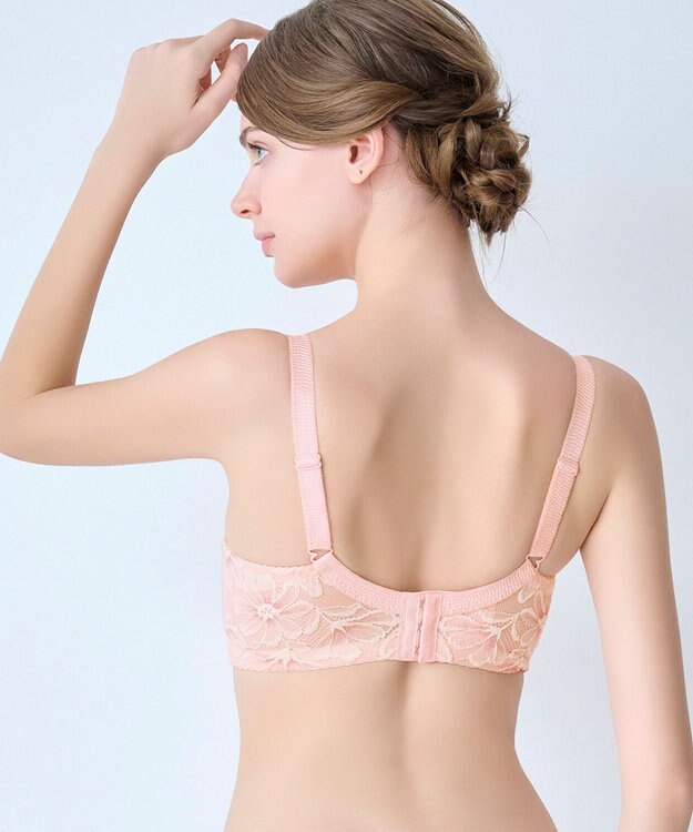 BRADELIS New York 【BRADELIS New York】サポートバックラインブラ24S1 グラマーバストをスッキリさせる補正ブラ ピンクベージュ