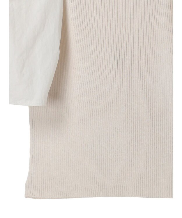 Green Parks ・ＡＮＤ　ＳＥＡＲＣＨ　布帛スリーブニットプルオーバー Off White