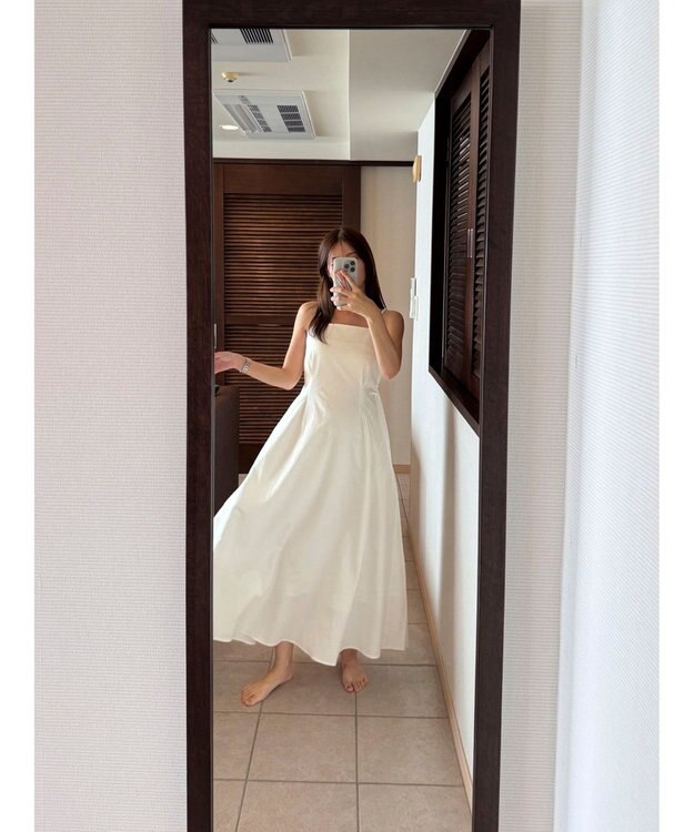 Green Parks バックデザインキャミワンピース Off White