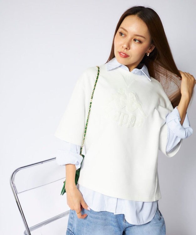 OP／FILA 【Kappa】スウェットTシャツ セットアップトップス ホワイト