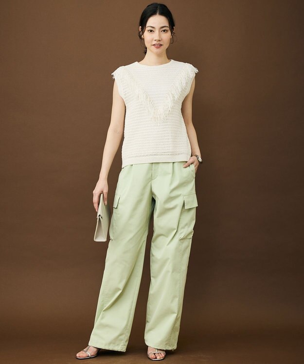 自由区 L 【17号サイズまで展開】ハイカウントカーゴ パンツ ピスタチオ