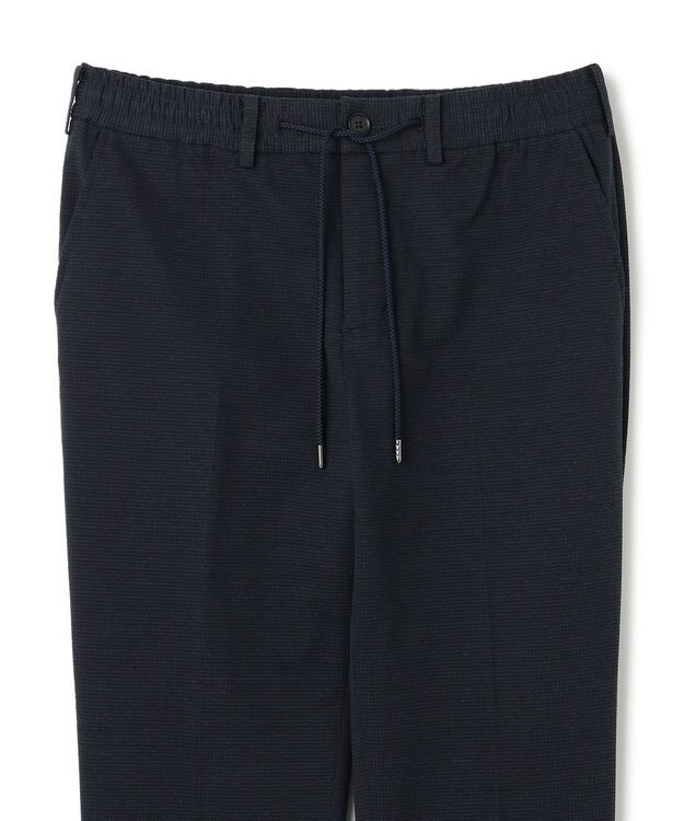JOSEPH HOMME 新素材【通気性/ストレッチ】グリットタックジャージー / ドロスト付きテーパードパンツ PEGG CONVERTIBLE ネイビー系