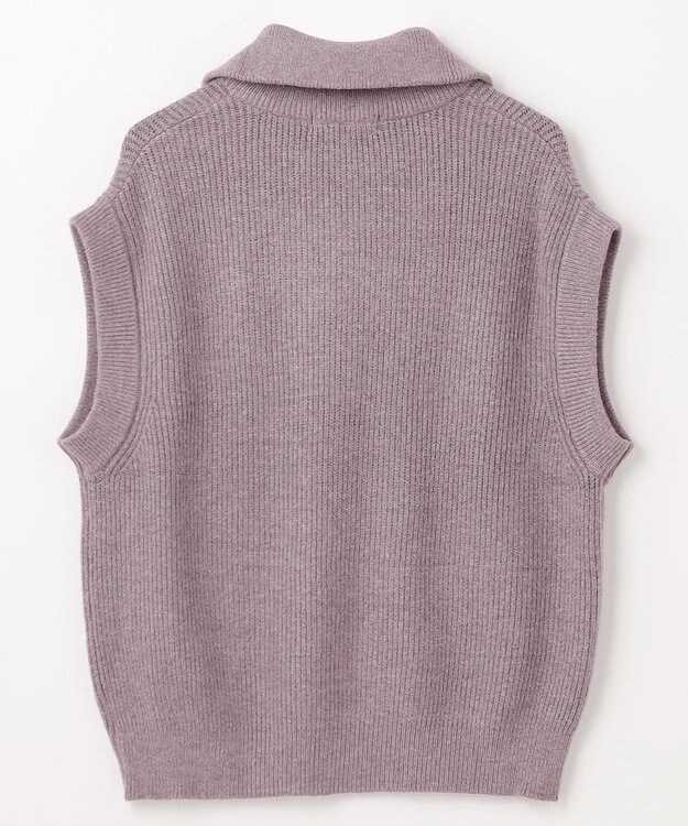 ANY ハーフジップニットベスト グレー