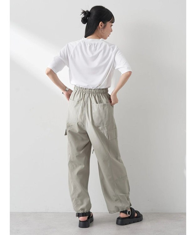 earth music&ecology スポーティー刺繍ロゴＴ Off White