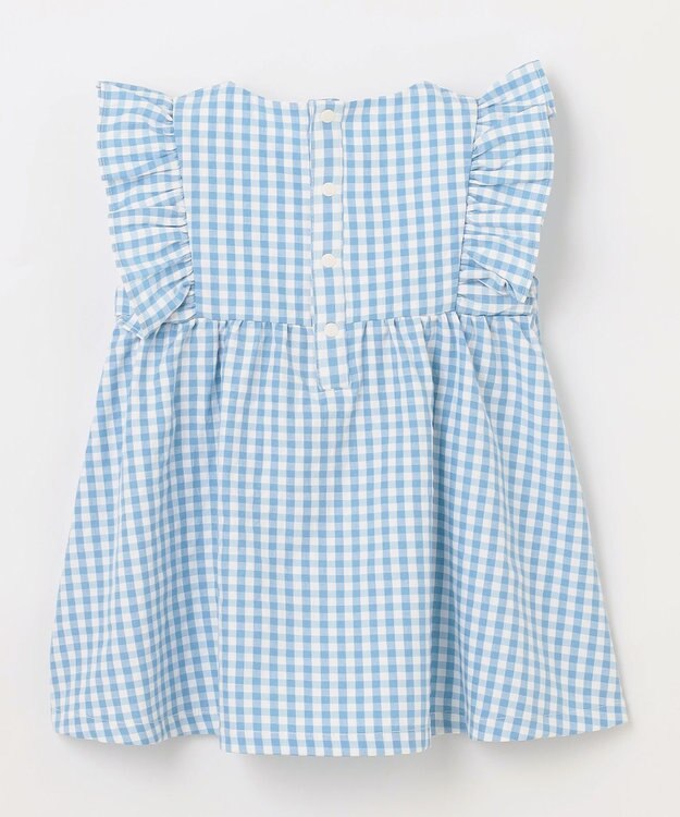 組曲 KIDS 【80-90㎝】ギンガム セットアップ ブルー系3