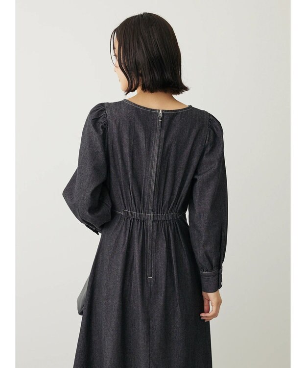 Green Parks ・ＥＬＥＮＣＡＲＥ　ＤＵＥウエストタックデニムワンピース Black