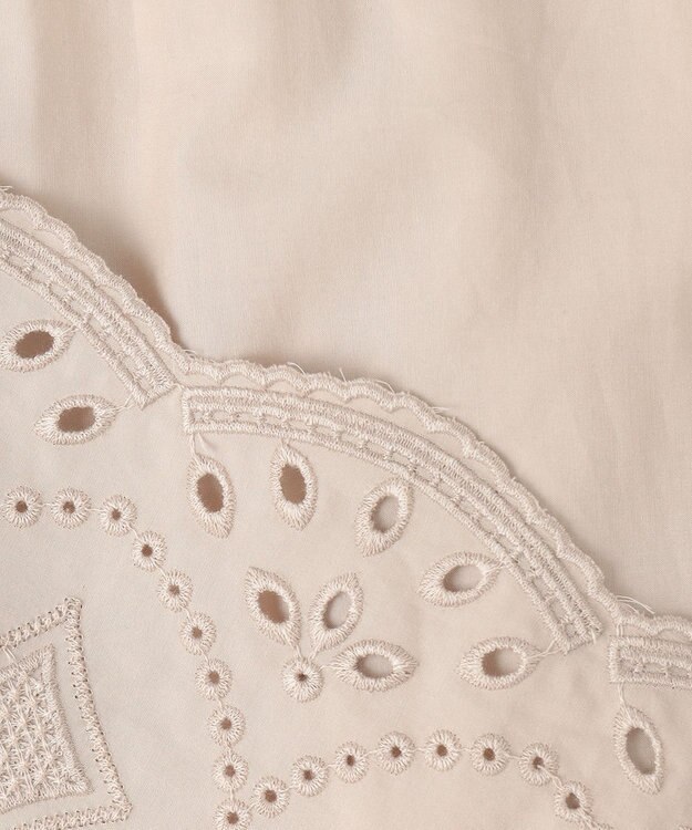 J.PRESS LADIES S 【洗える】 セルロース刺繍 ブラウス ベージュ系