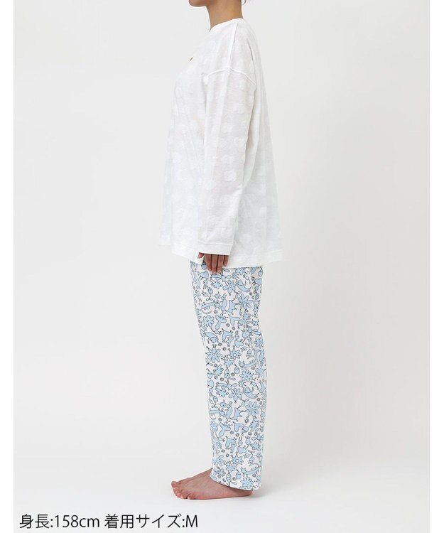 tsumori chisato SLEEP ツモリチサト パジャマ 長袖 長ズボン 綿100%(トップス) 綿混(ボトムス) UDX539 /ワコール アイボリー