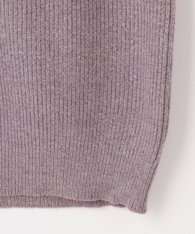 ANY L ハーフジップニットベスト グレー