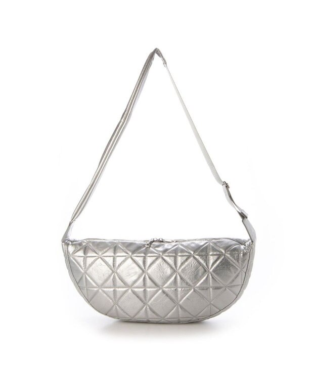 UNBILLION カシュカシュ cachecache / ソフト合皮キルティングハーフムーンショルダー シルバー