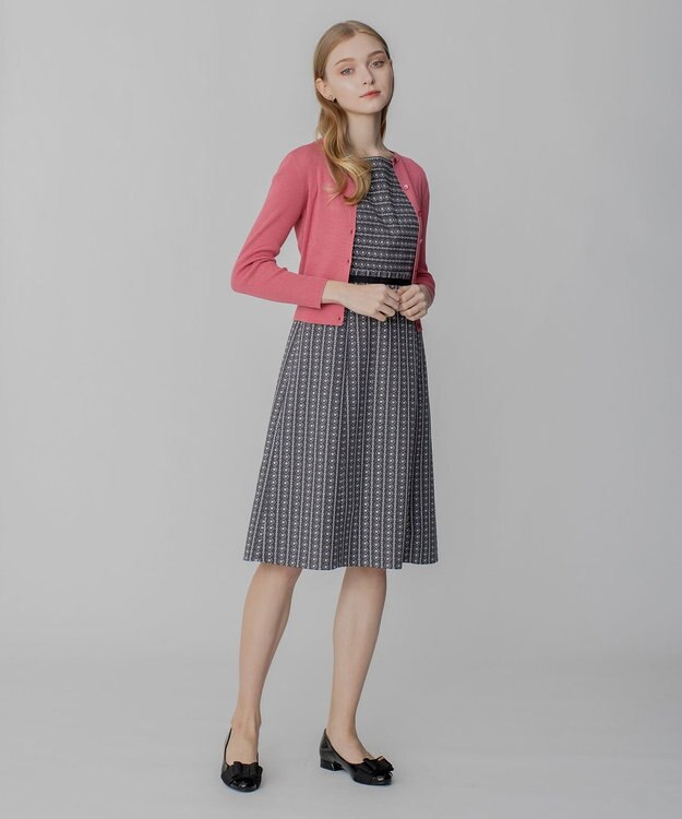 TOCCA 【洗える】SILK RIB CARDIGAN カーディガン ベリー系