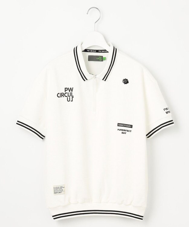 PW CIRCULUS 【WOMEN】ワッフルポロ ゴルフウェア レディース ホワイト系
