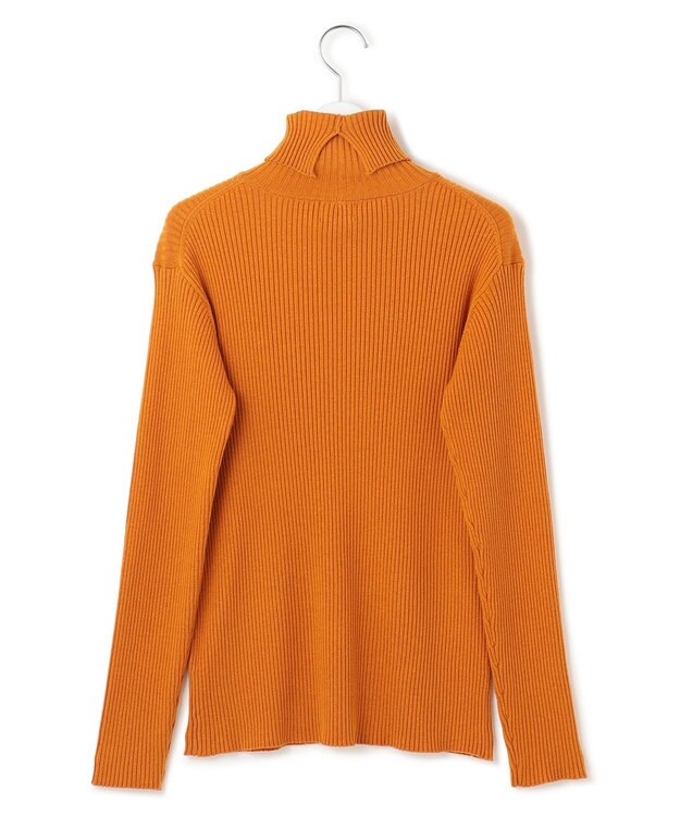 J.PRESS YORK STREET 【WOMEN】ANTI PILLING WOOL リブタートルニット オレンジ系