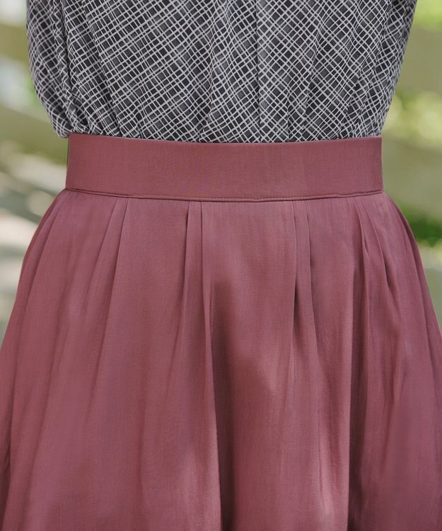 Tiaclasse パニエ付きフレアスカート ピンク