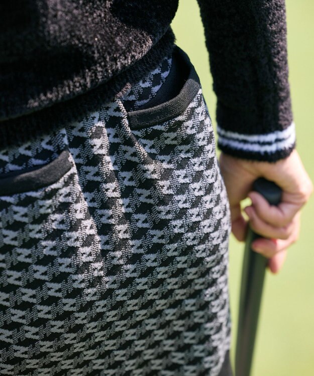 ZERO HALLIBURTON 【セットアップ可能】 モノグラム柄 ニットスカート ZHG-W5A4f 85141 ブラック