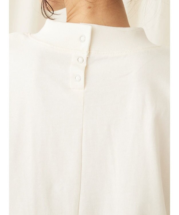 CRAFT STANDARD BOUTIQUE モックネックリングドット９分袖プルオーバー Ivory