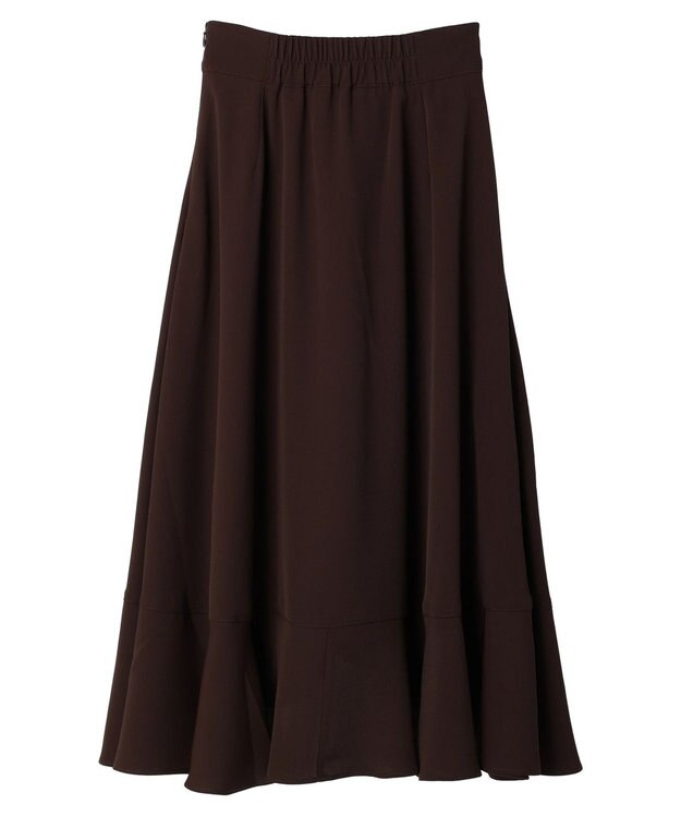earth music&ecology ラッフルフリルイレヘムスカート Brown
