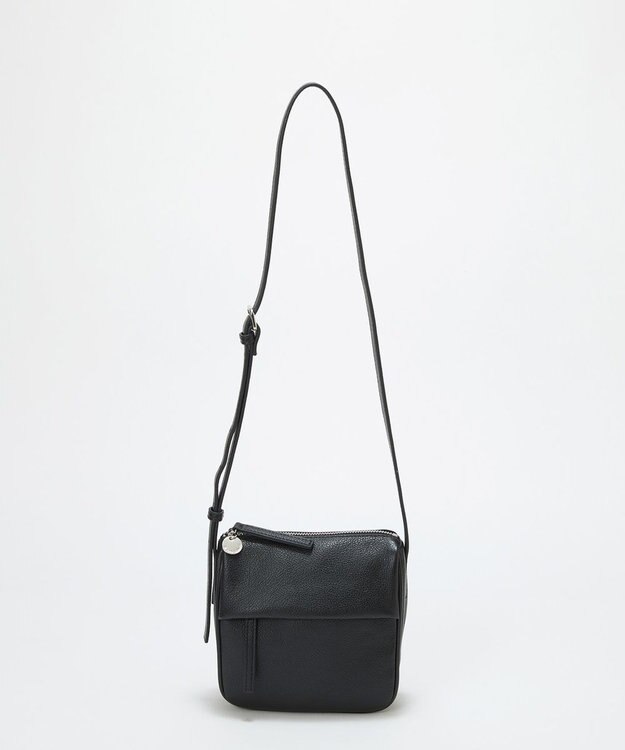 TOPKAPI 【Breath TOPKAPI】SUPPLE サプル シボレザー スワローマチ スクエア ミニ ショルダーバッグ ブラック