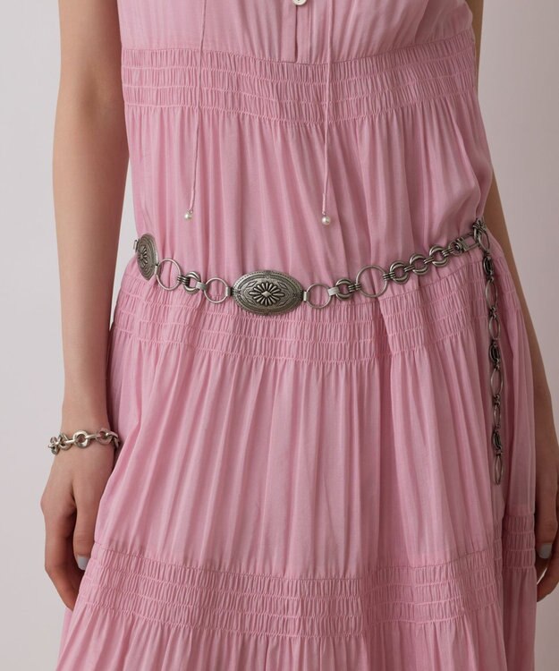 GRACE CONTINENTAL ティアードマキシカフタンワンピース ピンク