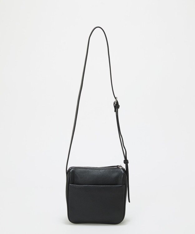 TOPKAPI 【Breath TOPKAPI】SUPPLE サプル シボレザー スワローマチ スクエア ミニ ショルダーバッグ ブラック