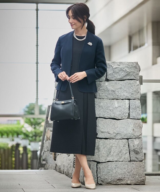 J.PRESS LADIES 【WEB限定カラーあり・2way・セットアイテム】ノーブルショルダー バッグ ブラック系