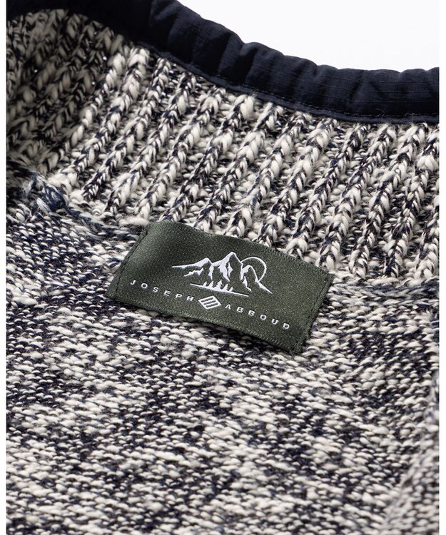 JOSEPH ABBOUD MOUNTAIN 【洗える・イタリア糸使用】 コットンスラブ ニット ブルゾン ネイビー系1