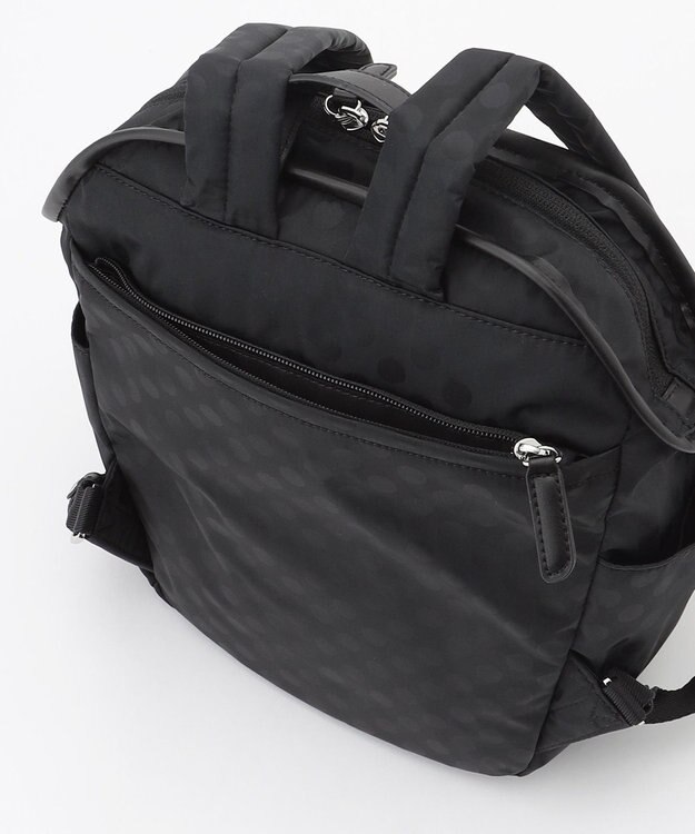 Y'SACCS Polka Dots　パイピングポケットコンパクトリュック ブラック