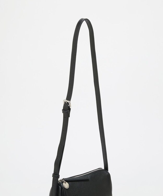 TOPKAPI 【Breath TOPKAPI】SUPPLE サプル シボレザー スワローマチ スクエア ミニ ショルダーバッグ ブラック