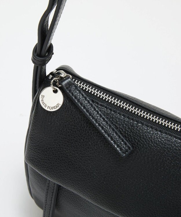 TOPKAPI 【Breath TOPKAPI】SUPPLE サプル シボレザー スワローマチ スクエア ミニ ショルダーバッグ ブラック