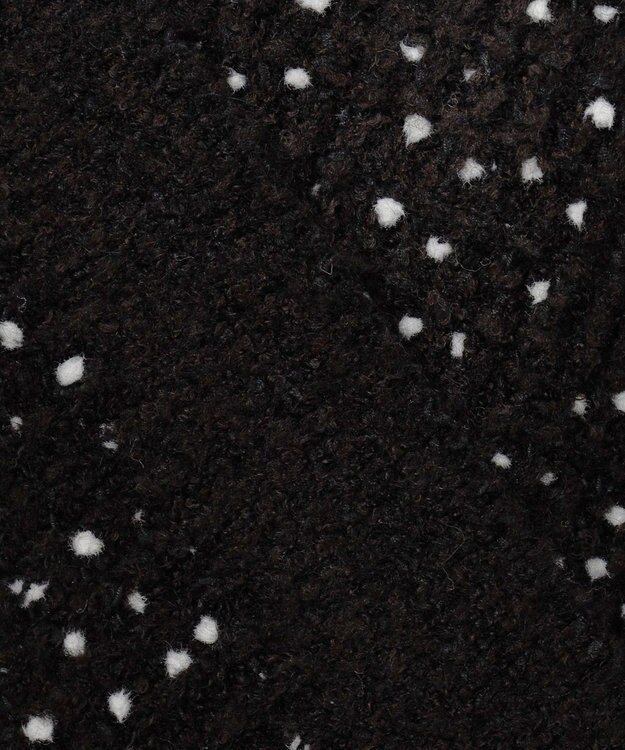 組曲 【WEB限定】スノーネップツイード ニットジャケット ブラック系