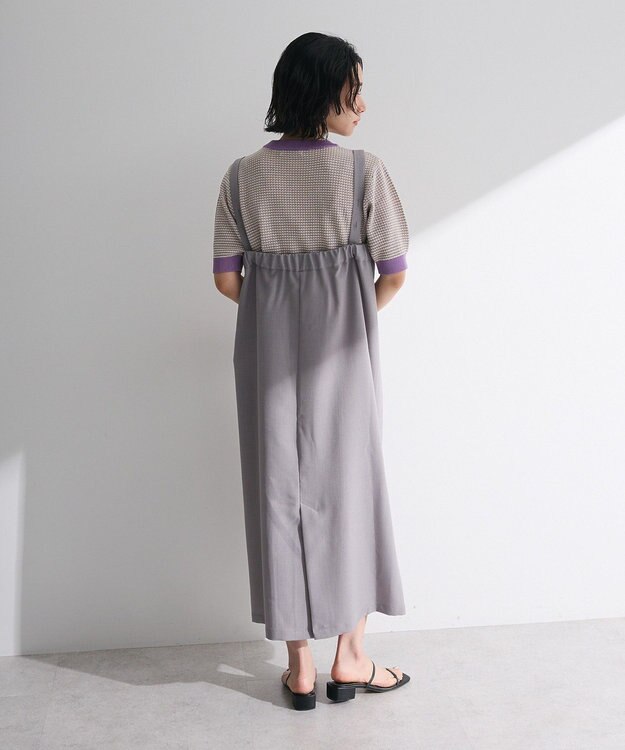 Green Parks マルチＷＡＹフロントｚｉｐサロペットスカート Brown