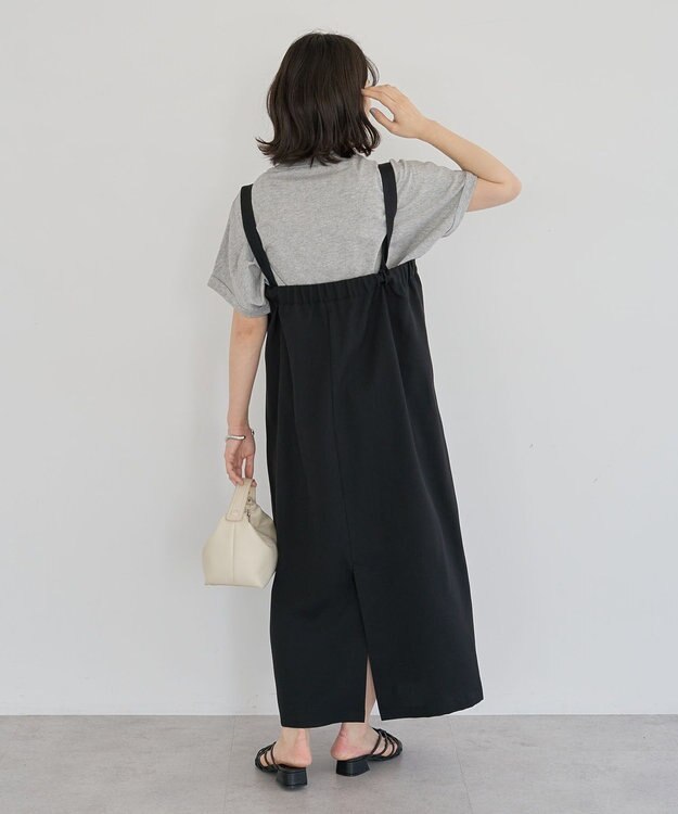 Green Parks マルチＷＡＹフロントｚｉｐサロペットスカート Brown