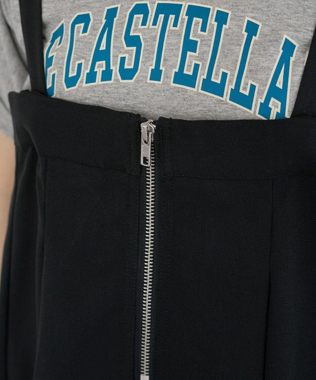 Green Parks マルチＷＡＹフロントｚｉｐサロペットスカート Brown